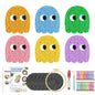 DIY Punch Needle Coaster Kit – Make 6 Frog, Ghost, or Smile Coasters Craft Embroidery