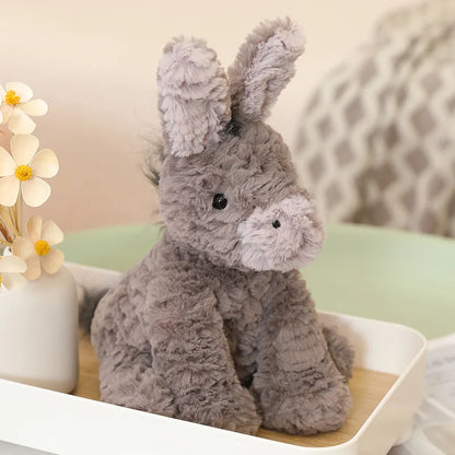 23/40/60CM Large Grey Sitting Donkey Plush Soft Toy