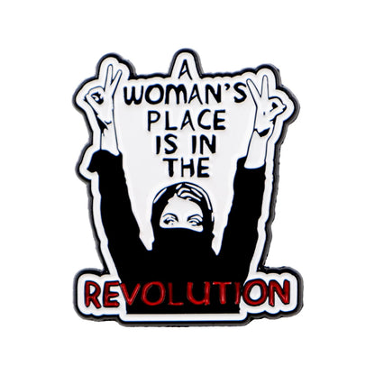 Feminist Movement Revolution Women’s Rights Enamel Brooch Lapel Pin Badge Feminism Power Strength