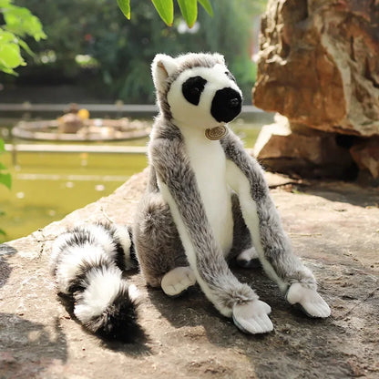 28cm Large Ring Tailed Lemur Plush Soft Toy – Short or Long Arms Hanging or Sitting
