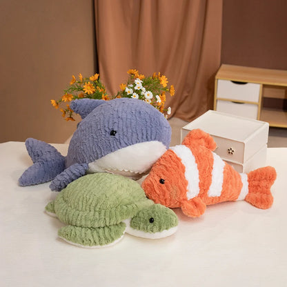 40-50cm Large Marine Animal Plush Soft Toy – Turtle, Lobster, Clownfish, Shark, Octopus
