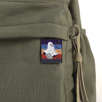 Funny Booooty Ghost Enamel Pin Badge Booty Scary Pun Spooky Halloween