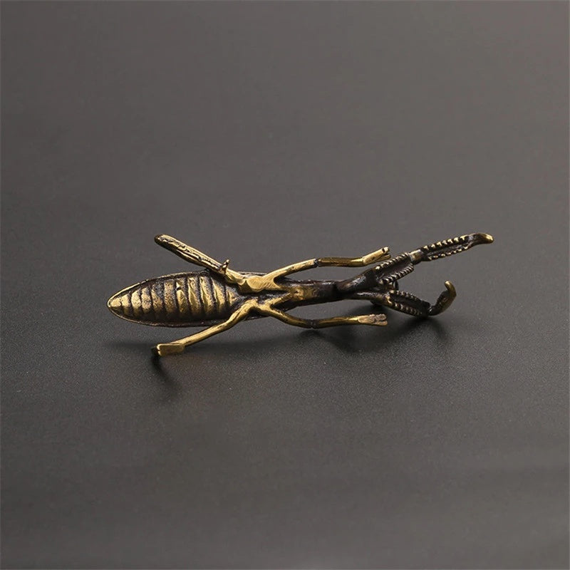 Vintage Copper Mantis Miniature – Decorative Tea Pet & Plant Pot Ornament