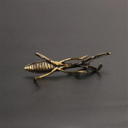 Vintage Copper Mantis Miniature – Decorative Tea Pet & Plant Pot Ornament