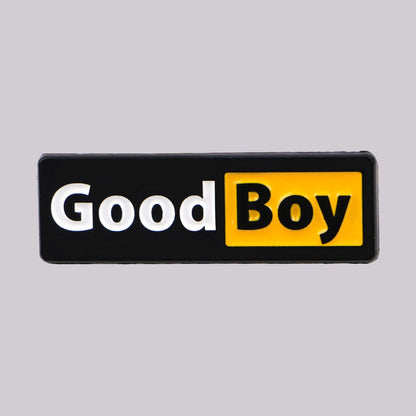 Good Boy Funny Enamel Brooch Lapel Pin Badge Novelty Gift