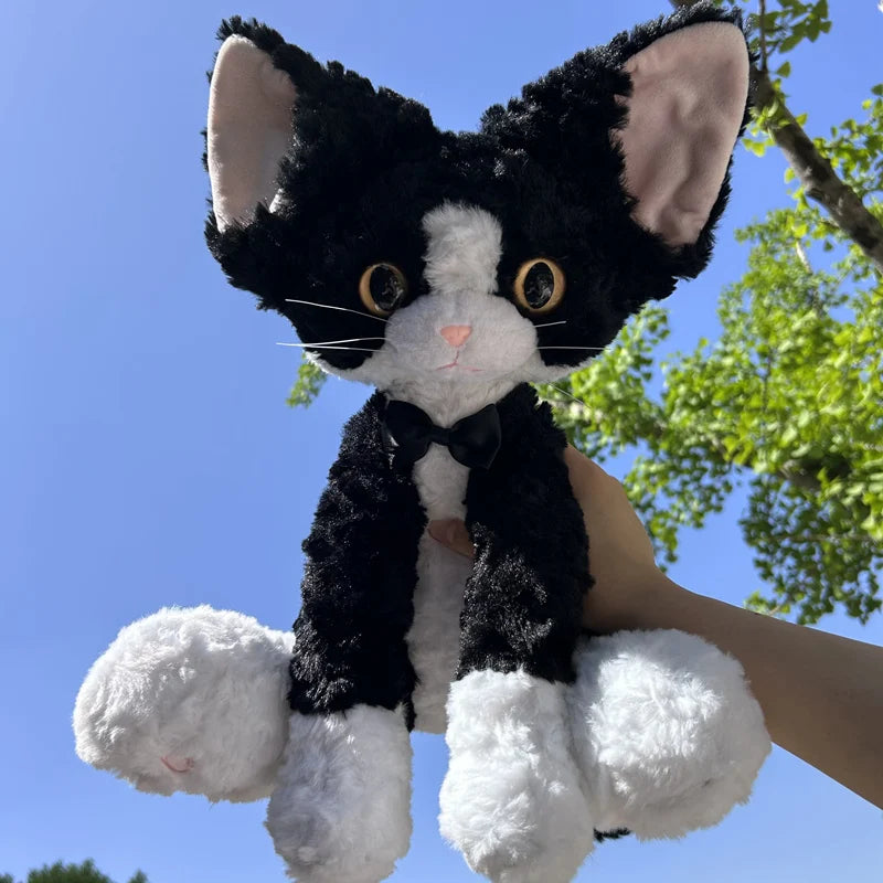 30/40cm Large Cat Plush – Black White Cute Cat Kitten Soft Toy