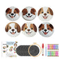 DIY Punch Needle Coaster Set Kit – Make 6 Dog Design Coasters Multiple Design Choice Craft Embroidery