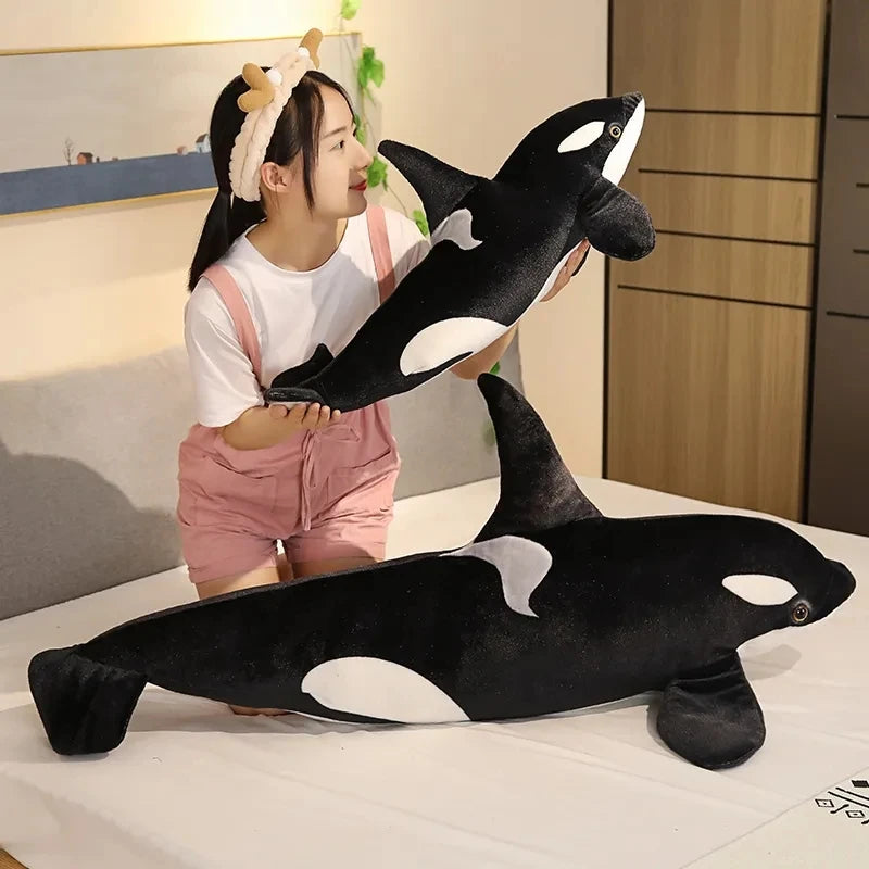 Giant Large 50/75/130cm Orca Killer Whale Plush Stuffed Toy Cartoon Soft Pillow Cushion Cute