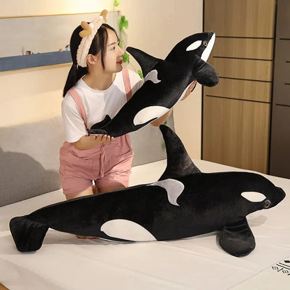 Giant Large 50/75/130cm Orca Killer Whale Plush Stuffed Toy Cartoon Soft Pillow Cushion Cute