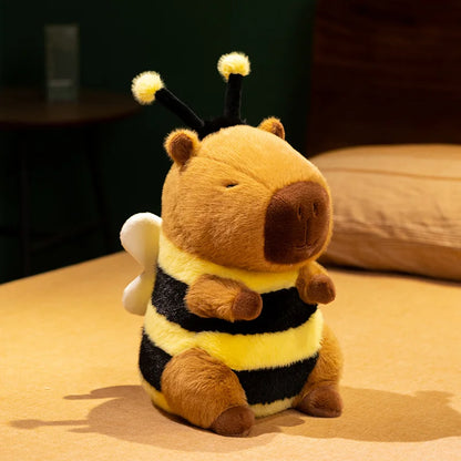 23cm/33cm Cute Capybara Plush in Bee Costume – Bumblebee Capybara Soft Toy