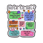 Note To Self Motivational Quotes Enamel Pin Badge Self-Love Reminder Mental Health Inspirational