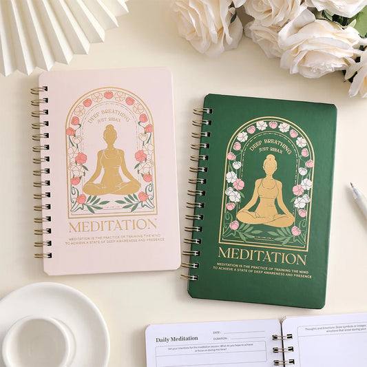 A5 Meditation & Self-Discovery Journal – 96-Page Daily Reflection Notebook for Mental Wellness