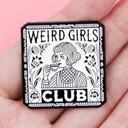 Weird Girls Club Funny Enamel Brooch Lapel Pin Badge Autism ADHD Neurodivergent
