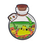 Frog In Glass Bottle Cute Enamel Brooch Lapel Pin Badge Novelty Gift