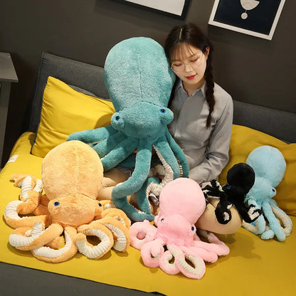 30-90cm Giant Large Octopus Plush Soft Toy – Blue, Pink, Black, Green - Sea-life Plush