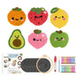 DIY Punch Needle Coaster Set Kits – Make 6 Fruit Design Coasters Multiple Design Choice Craft Embroidery