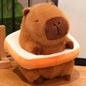 Cute Capybara Plush Toy with Swimming Swim Ring Float -  Frog, Duck, Bunny, Strawberry, Bread / Toast, Pig, Unicorn