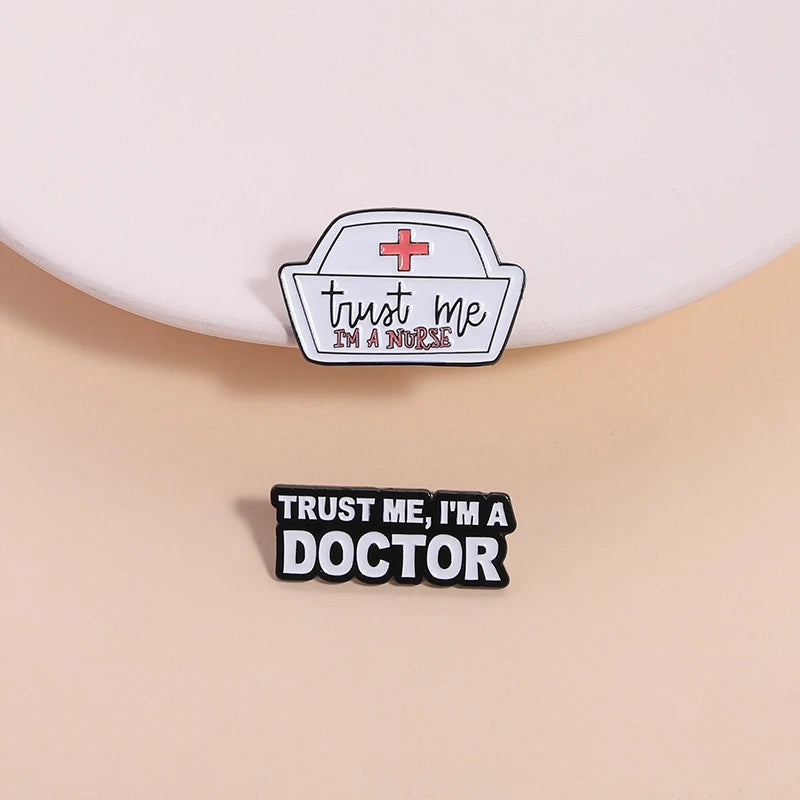 Funny Doctor Nurse Veterinarian Duck Dog Rat Enamel Brooch Lapel Pin Badge Novelty Gift