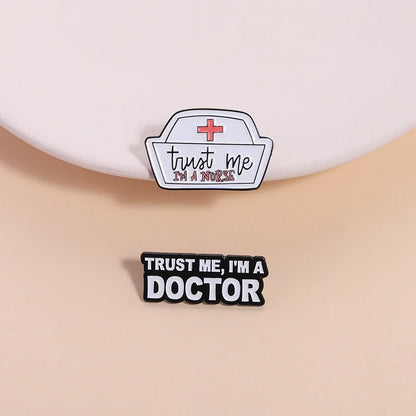 Funny Doctor Nurse Veterinarian Duck Dog Rat Enamel Brooch Lapel Pin Badge Novelty Gift