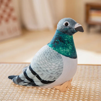 Lifelike 20cm Bird Plush – Dove, Pigeon & Magpie Designs