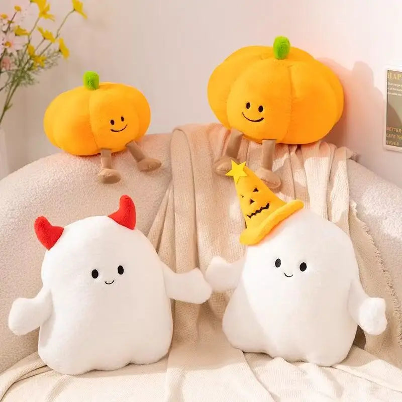 18-30cm Large Ghost Pumpkin Halloween Plush Soft Toy Smiling
