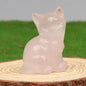 Crystal Cat Figurines – Hand-Carved Natural Stone Animal Cats Figures for Chakra Energy Healing & Home Décor