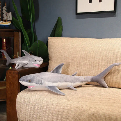 60/100/140cm Giant Shark Plush Soft Toy – Great White Shark Pillow
