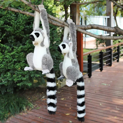 28cm Large Ring Tailed Lemur Plush Soft Toy – Short or Long Arms Hanging or Sitting