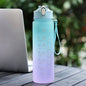 750ml Motivational Sports Water Bottle with Printed Time Marker – Leakproof & Portable