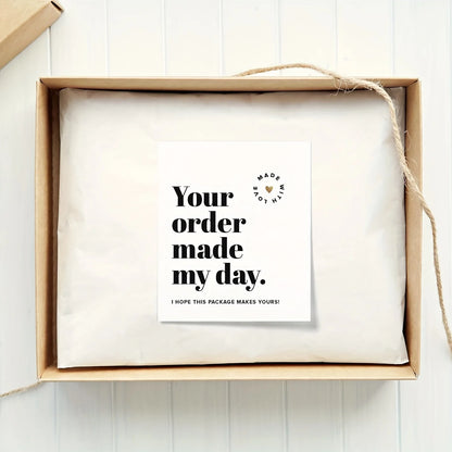 50pcs Thank You Cards – Small Business Appreciation Notes for Orders & Packaging