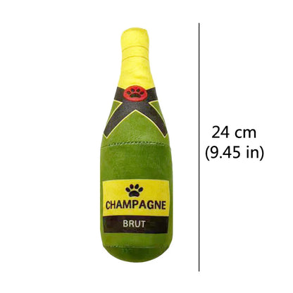 Funny Squeaky Dog Toy Beer Wine Alcohol Bottle Shaped Pet Dog Plush Toy Gift Comedy Novelty Fun Silly