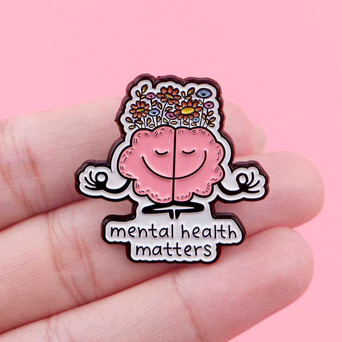 Mental Health Matters Enamel Brooch Lapel Pin Badge Gift ADHD Autism Anxiety Neurodivergent