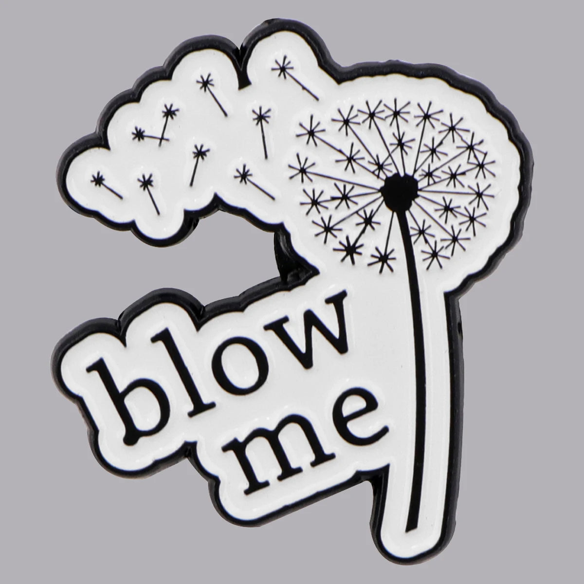 Blow Me Funny Dandelion Sarcastic Enamel Brooch Lapel Pin Badge Novelty Gift