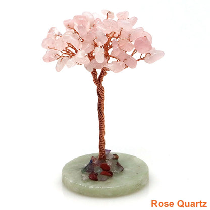 Crystal Money Tree Natural Crystal Healing Stone Reiki Quartz Gemstones Copper Wire Plant Gift