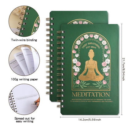 A5 Meditation & Self-Discovery Journal – 96-Page Daily Reflection Notebook for Mental Wellness