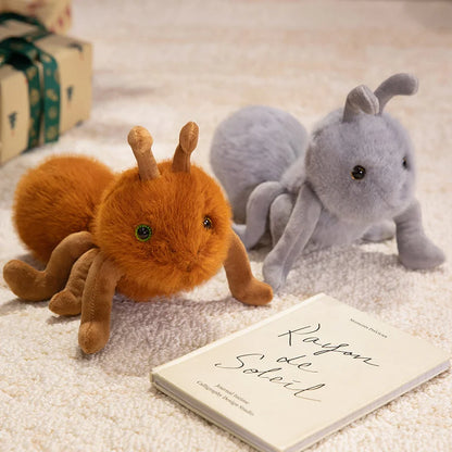 23cm Cute Ant Plushie – Soft Lifelike Ant Toy in Brown, Black, Grey, Yellow-Brown