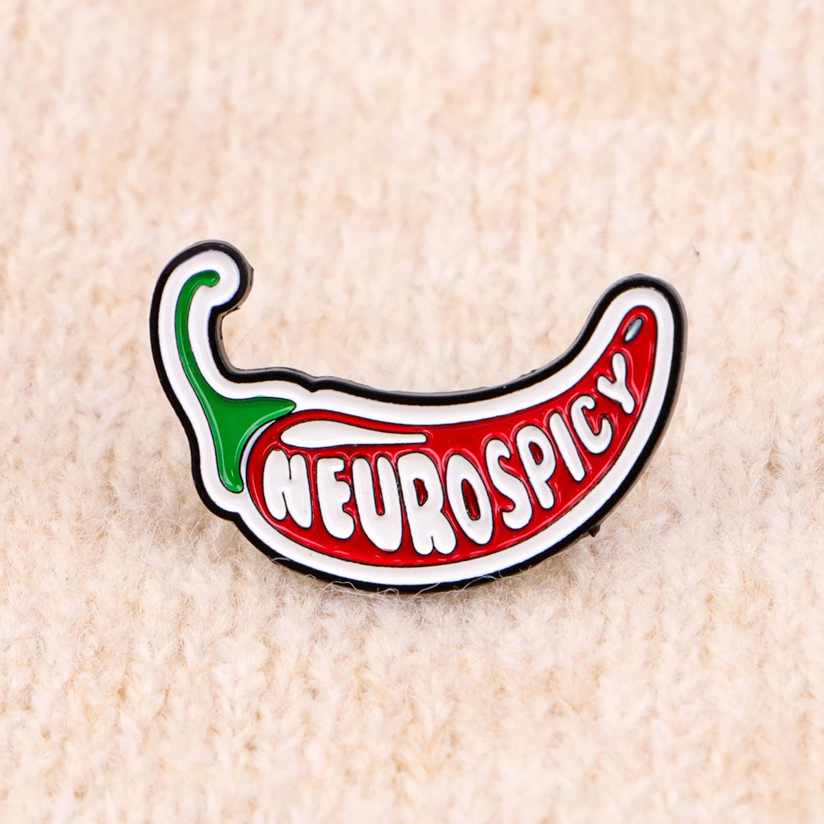 Neurospicy Funny Enamel Brooch Lapel Pin Badge Autism ADHD Neurodivergent