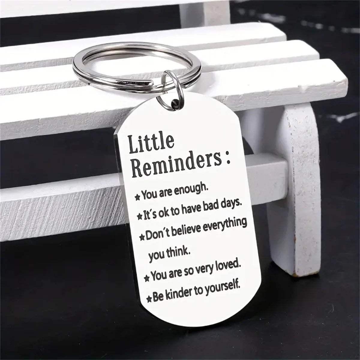 Mental Health Affirmation Keychain Keyring Gift – Positive Self-Love Emotional Support Motivational Quote