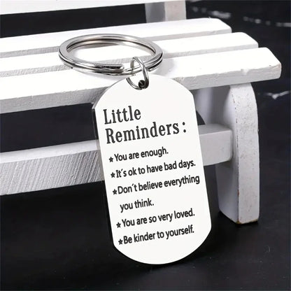 Mental Health Affirmation Keychain Keyring Gift – Positive Self-Love Emotional Support Motivational Quote