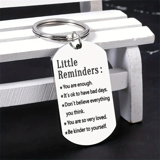Mental Health Affirmation Keychain Keyring Gift – Positive Self-Love Emotional Support Motivational Quote