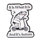 It Is What It Is Funny Frog Enamel Brooch Lapel Pin Badge Autism Neurodivergent