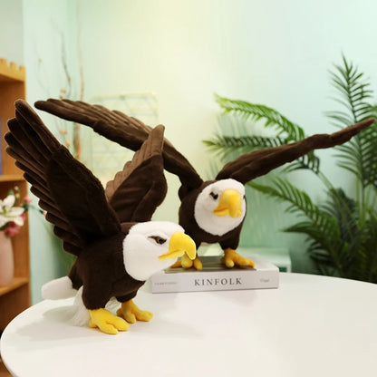 60cm/90cm Large Bald Eagle Plush Toy – Lifelike White-Head Eagle Bird Soft Stuffed Toy