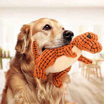 Interactive Squeaky Plush Dinosaur Dog Toy – Fun & Durable for Small to Medium Pets