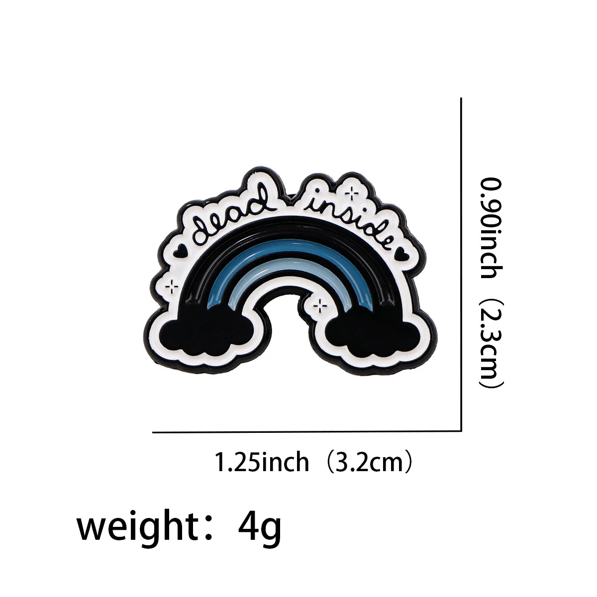 Dead Inside Rainbow Bridge Funny Sarcastic Enamel Pin Badge Brooch Lapel Backpack Clothing Accessories