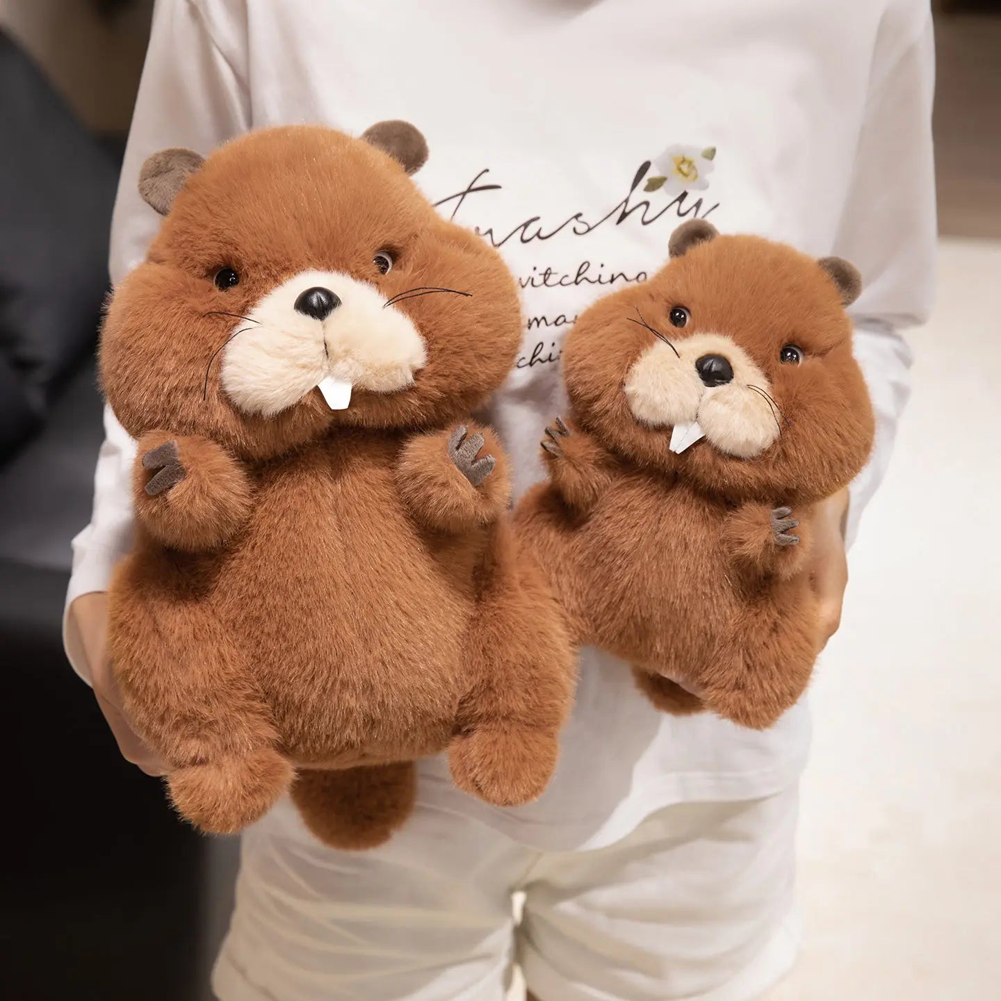 22-35cm Marmot Plush Soft Toy – Chubby Groundhog Plushie