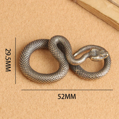 Mini Brass Copper Metal Snake Figurine – Desk Buddy Ornament Collectible