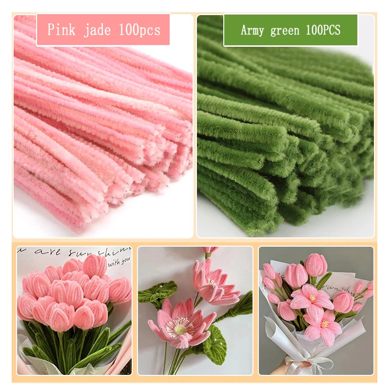 30cm Chenille Stems (Pipe Cleaners) – Craft Supplies for DIY, Kids’ Art & Flower Making Supplies Handmade