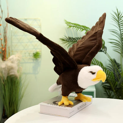 60cm/90cm Large Bald Eagle Plush Toy – Lifelike White-Head Eagle Bird Soft Stuffed Toy