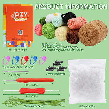 3/6pcs DIY Beginners Plant Succulent Crochet Starter Kit