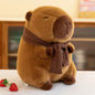 23/35CM Cute Capybara Plush Toy with Scarf -  Autumn Winter Seasonal